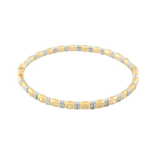 Axis LGA Stackable Bracelet by Lauren G Adams, gold-tone beads with silver spacers on Tampa Home & Garden Store