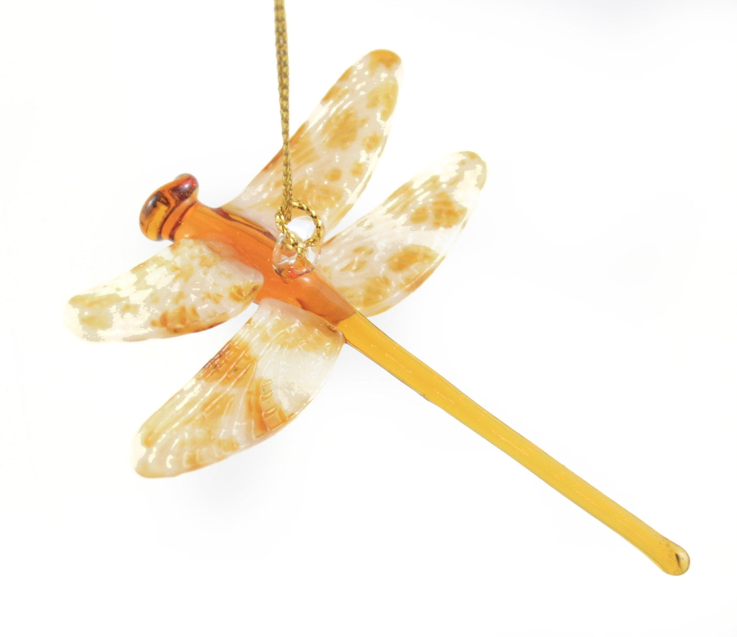 Egyptian Glass Dragonfly Ornament - Yellow - Tampa Home & Garden Store