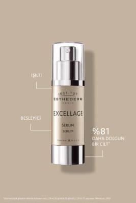 Face serum Institut Esthederm Excellage 30ml beige bottle with silver cap on Tampa Home & Garden Store