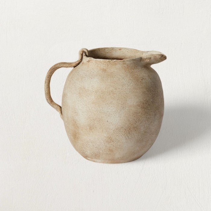 Eleanor Off-White Ceramic Jug - Tampa Home & Garden Store