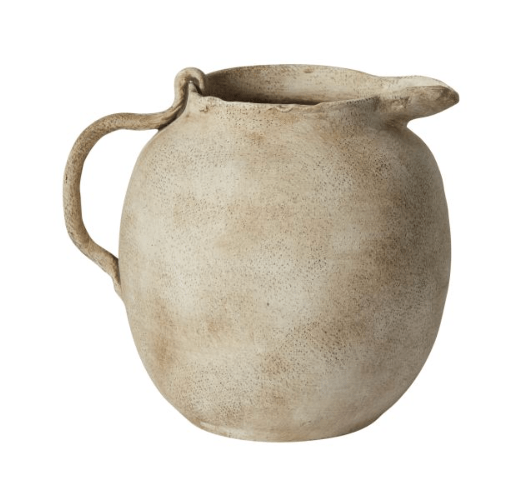 Eleanor Off-White Ceramic Jug - Tampa Home & Garden Store