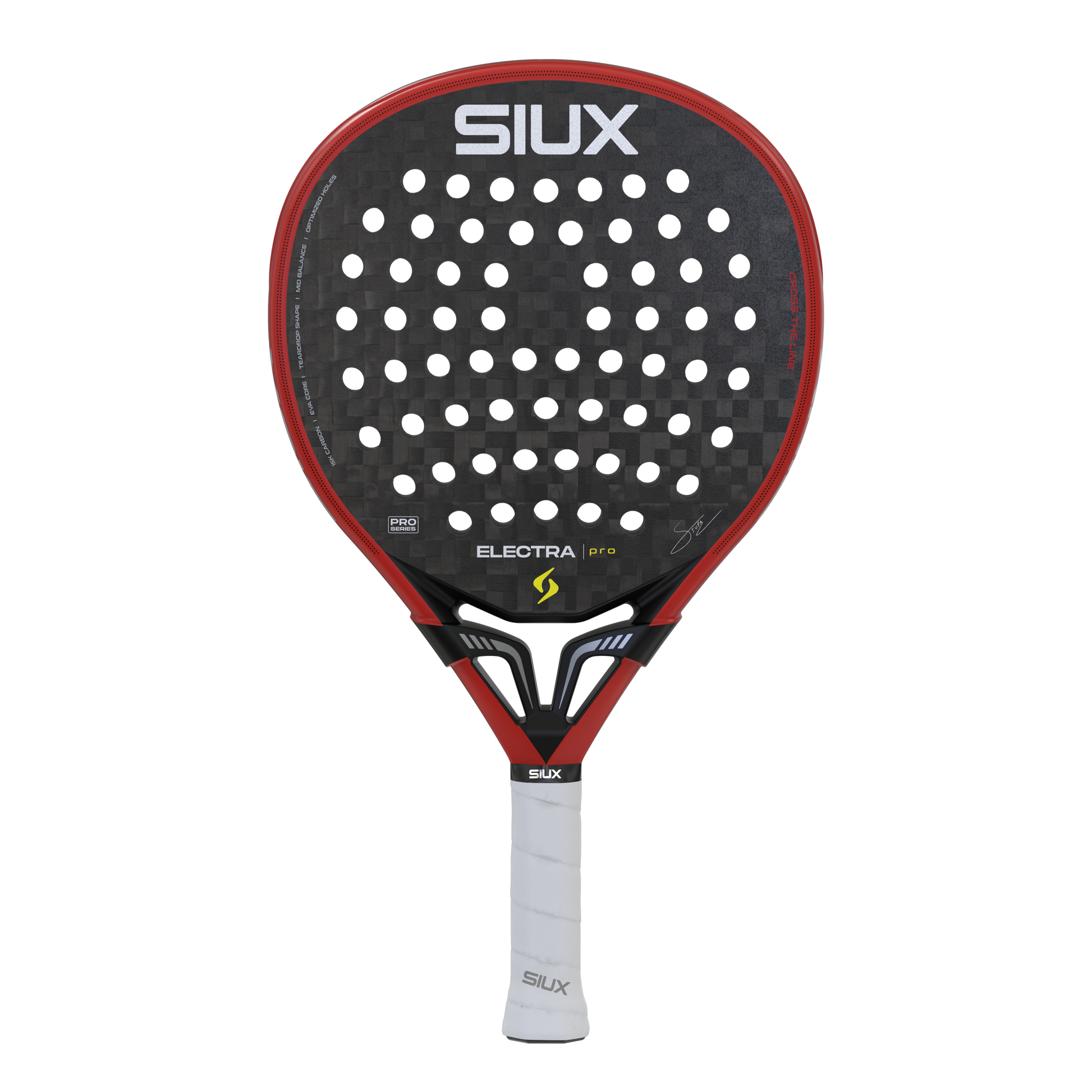 Padel racket ST5 Electra Pro 2026 Fire Red Siux USA, red frame with carbon face and perfs on Tampa Home & Garden Store