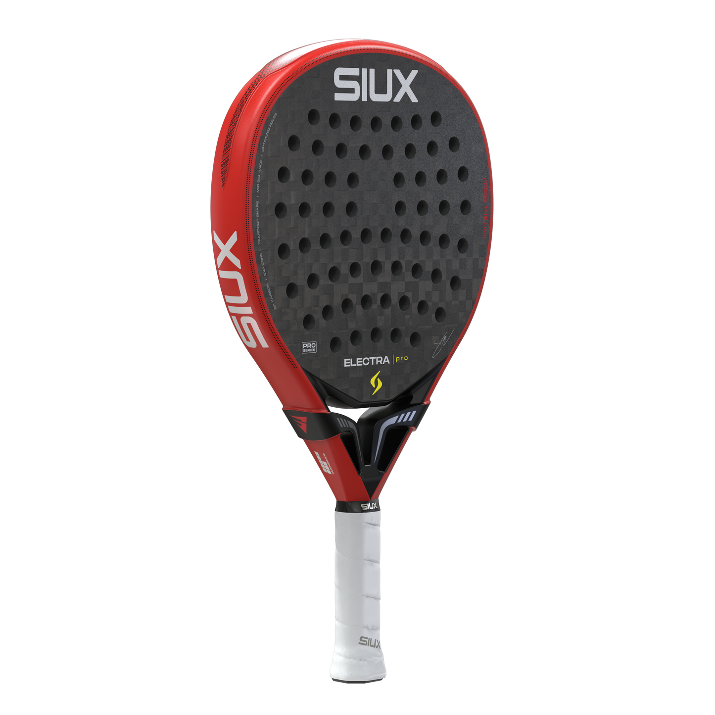 Padel racket ST5 Electra Pro 2026 Fire Red by Siux USA red frame, perforated dark face on Tampa Home & Garden Store