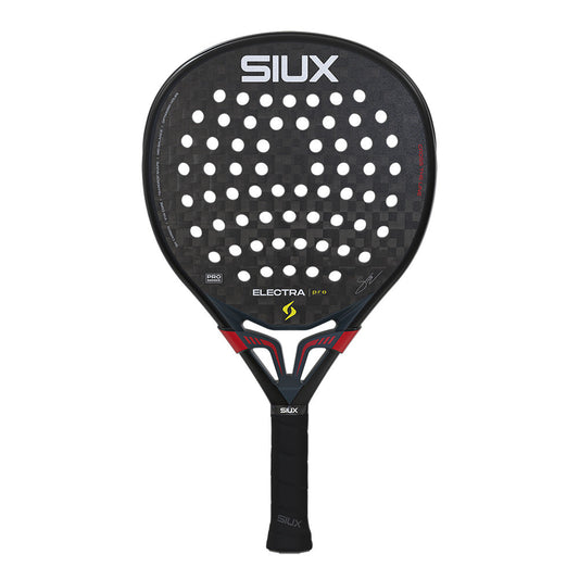 Padel racket ST5 Electra Pro 2026 Shadow Red by Siux USA, black carbon surface with white dots on Tampa Home & Garden Store
