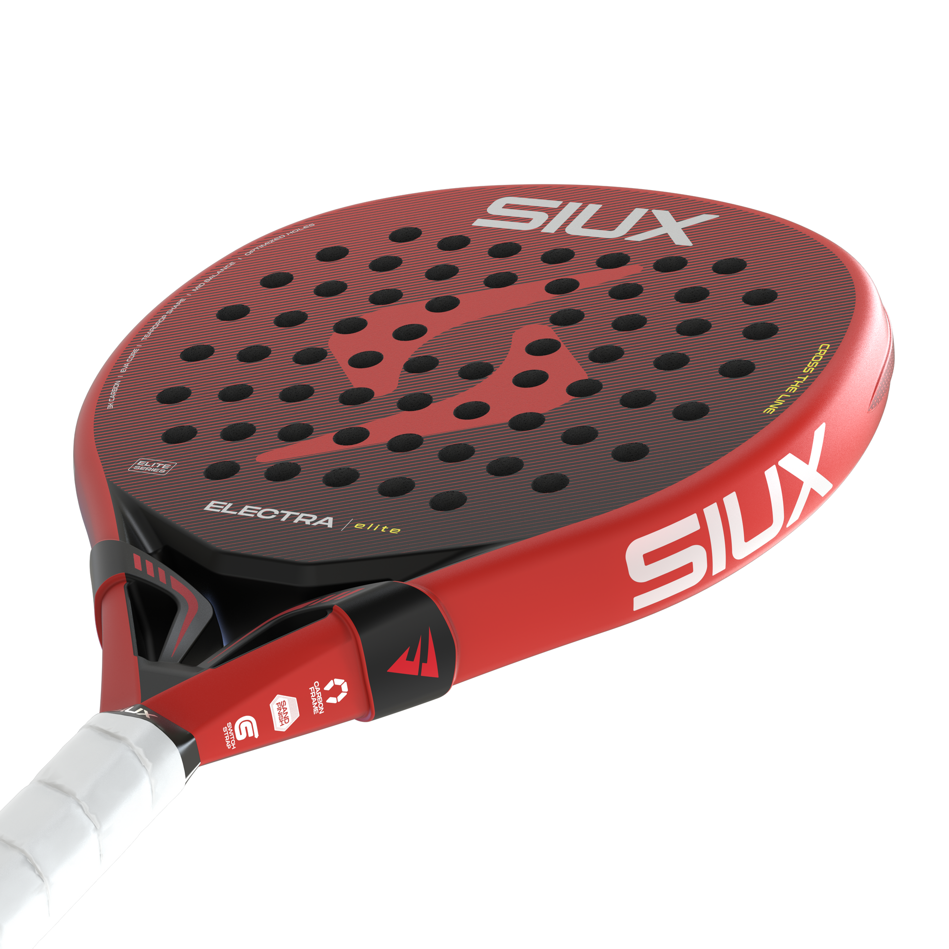 Padel racket Siux Electra Elite 2026, red with black perforations and Siux USA branding on Tampa Home & Garden Store
