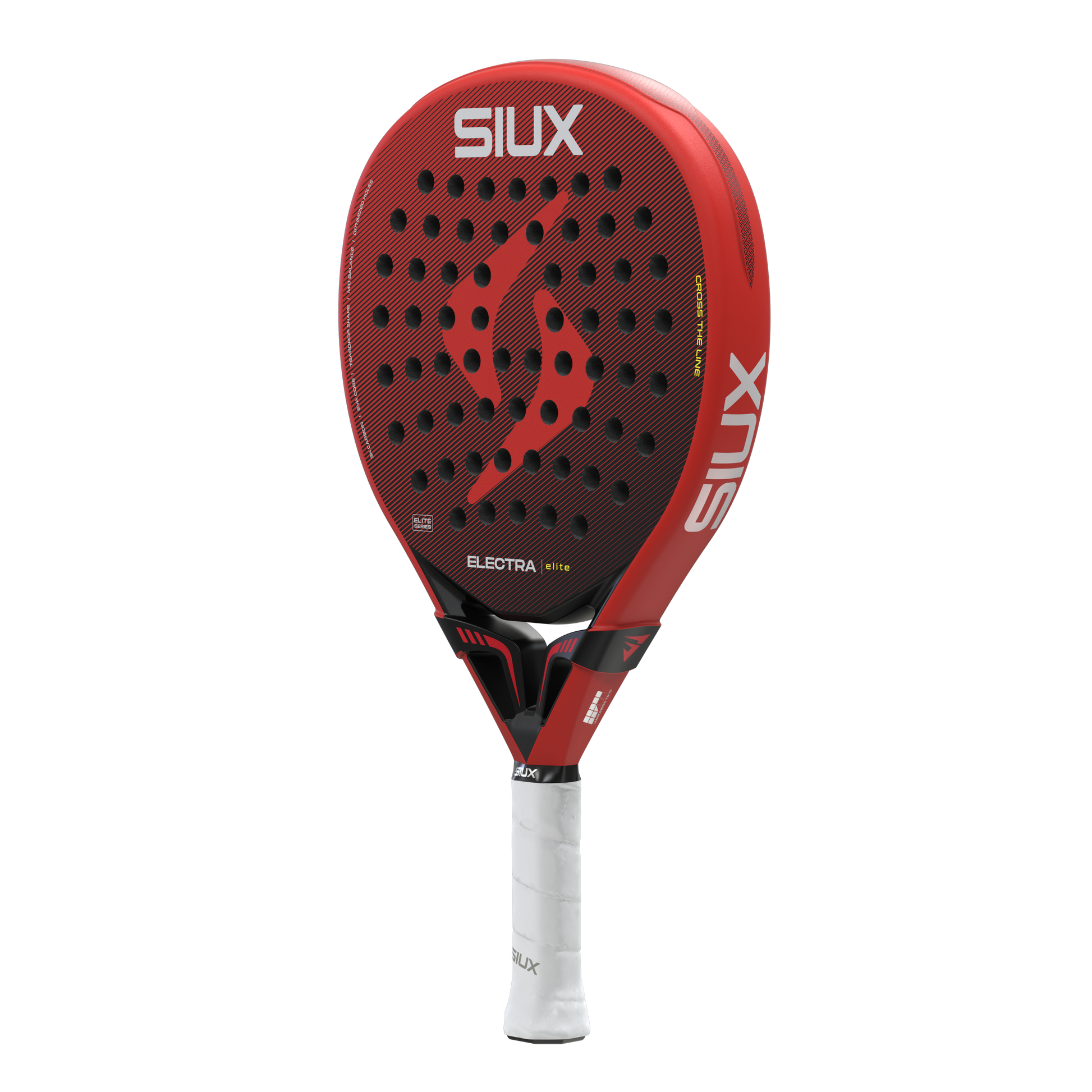 Electra Elite 2026 padel racket red-orange with perforated face and black grip by Siux USA on Tampa Home & Garden Store