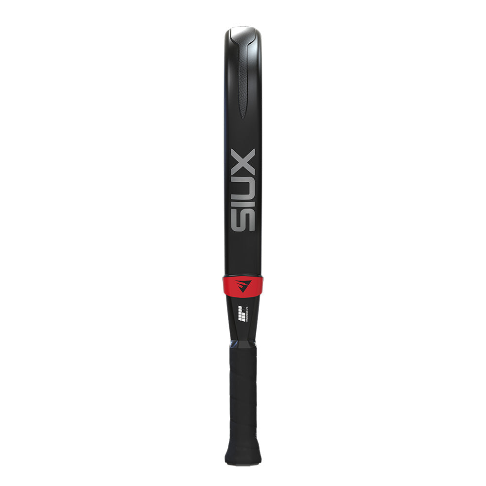 Siux ST5 Electra Pro 2026 Shadow Red padel racket, black with red collar and silver logo on Tampa Home & Garden Store