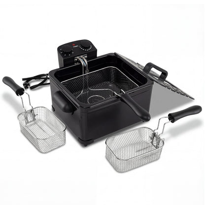 Freidora de 5.3QT con tres cestas