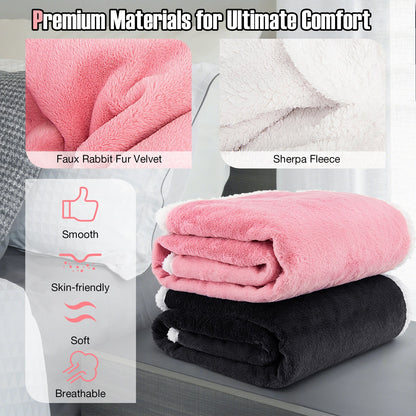 Manta Eléctrica Térmica con 10 Niveles de Calefacción-Rosa
