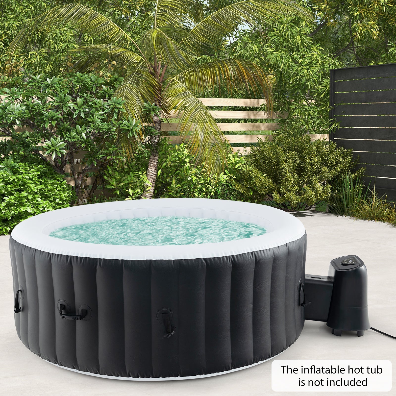 1350W electric heater pump with touch panel and LED display, black for inflatable hot tub on Tampa Home & Garden Store