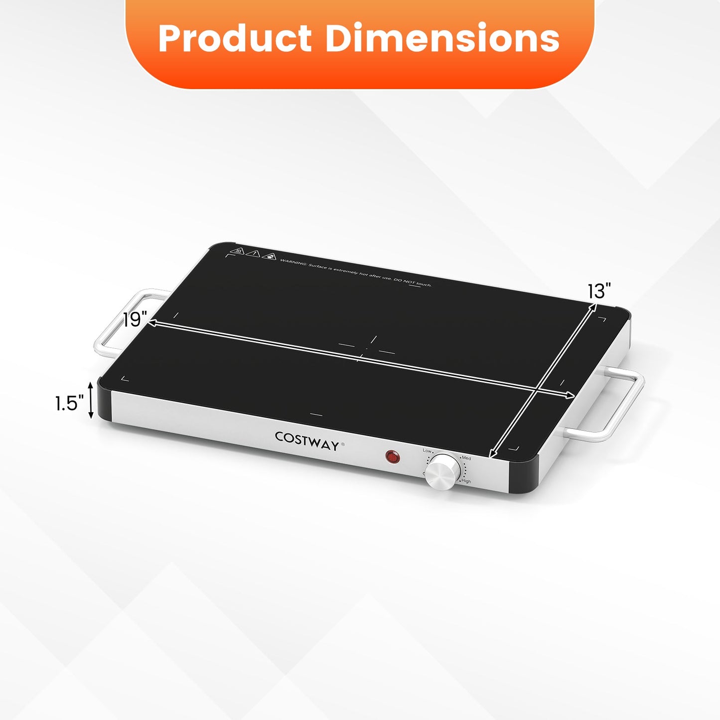 Electric Warming Tray Food Warmer with Adjustable Temperature Control