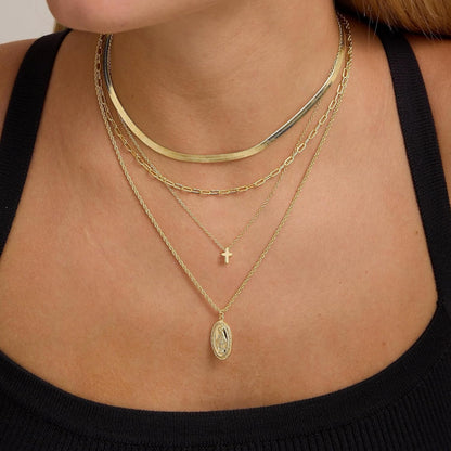 Elegant 14K Gold Plated Cross Necklace — Durable, Hypoallergenic & Timeless - Tampa Home & Garden Store