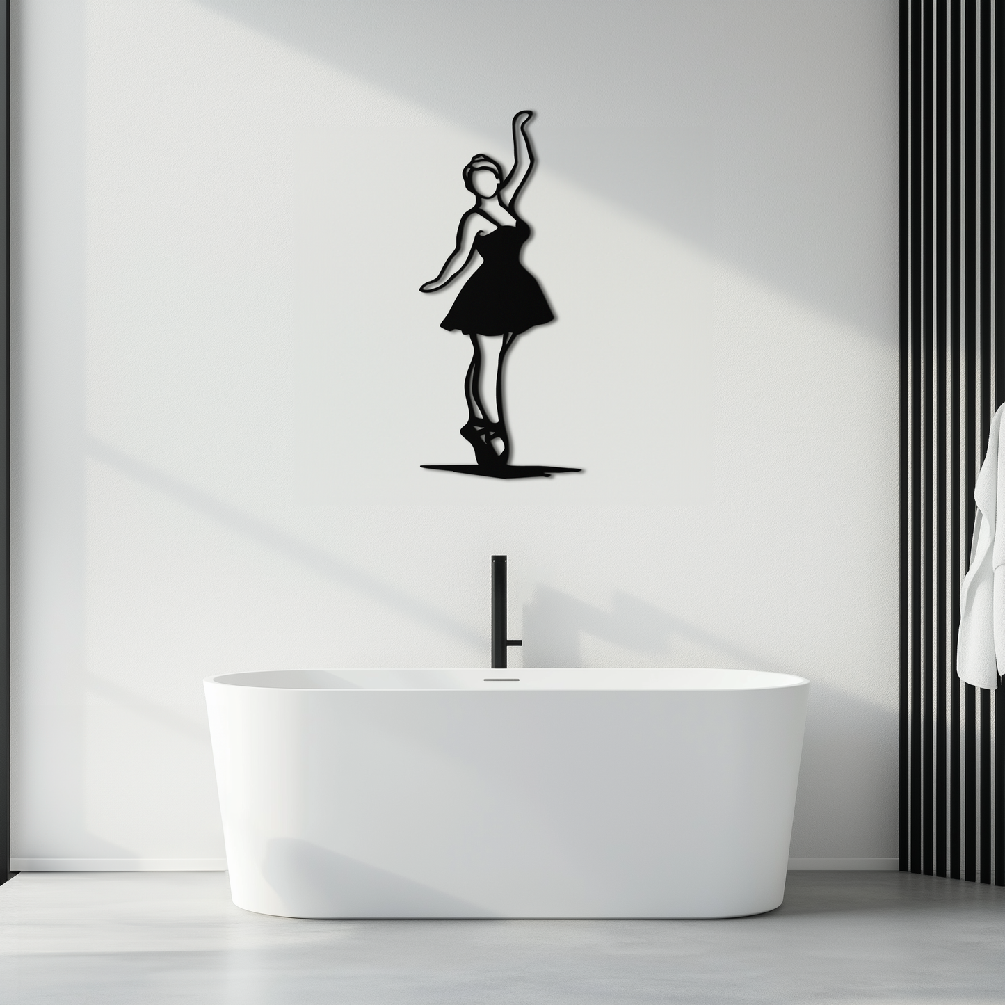 Elegant Ballerina Metal Wall Art – Graceful Dance Silhouette for Home Decor- KAF626 - Tampa Home & Garden Store