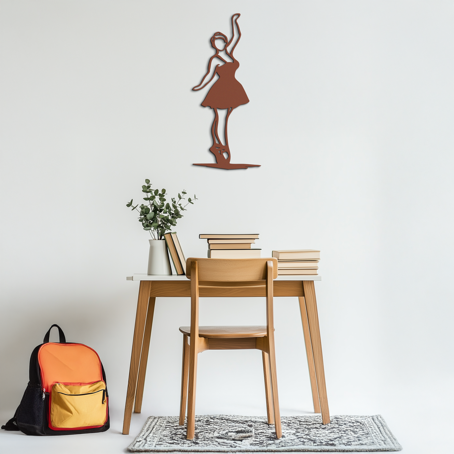Elegant Ballerina Metal Wall Art – Graceful Dance Silhouette for Home Decor- KAF626 - Tampa Home & Garden Store
