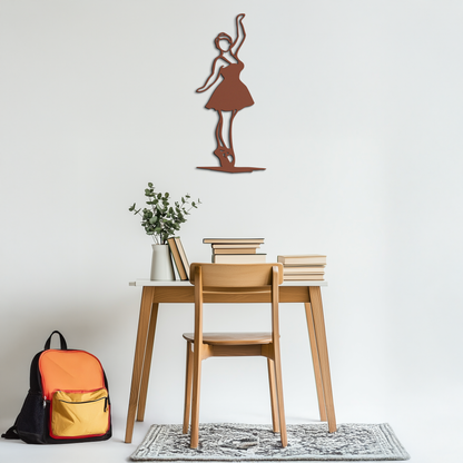 Elegant Ballerina Metal Wall Art – Graceful Dance Silhouette for Home Decor- KAF626 - Tampa Home & Garden Store
