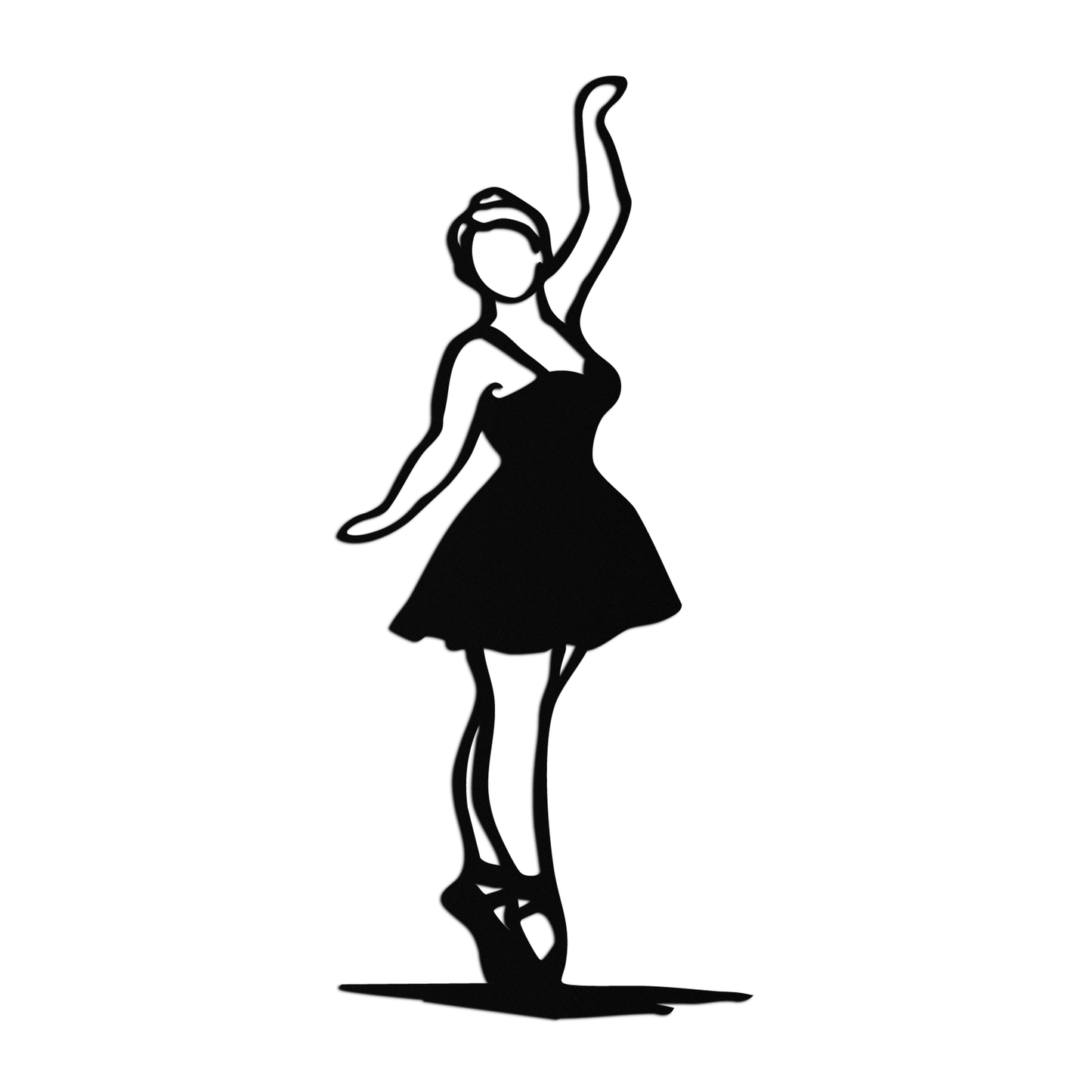 Elegant Ballerina Metal Wall Art – Graceful Dance Silhouette for Home Decor- KAF626 - Tampa Home & Garden Store