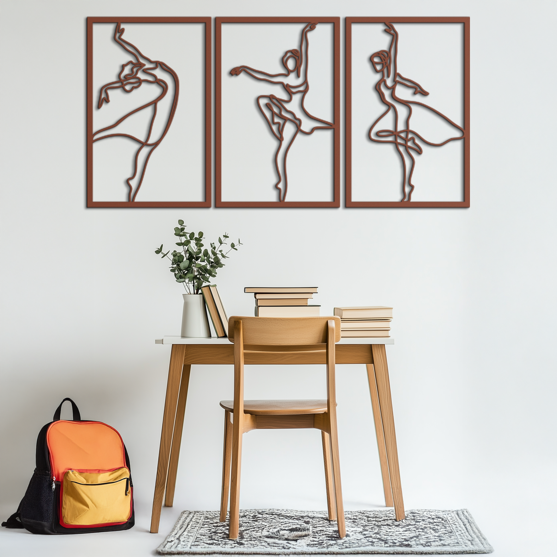 Elegant Ballerina Trio Metal Wall Art - Graceful Dance Silhouettes - KAF205 - Tampa Home & Garden Store