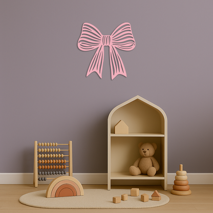 Elegant Bow Silhouette Metal Wall Art – Decorative Ribbon Design - KAFGP047 - Tampa Home & Garden Store