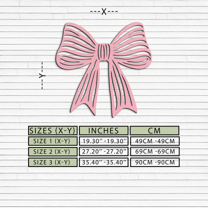 Elegant Bow Silhouette Metal Wall Art – Decorative Ribbon Design - KAFGP047 - Tampa Home & Garden Store