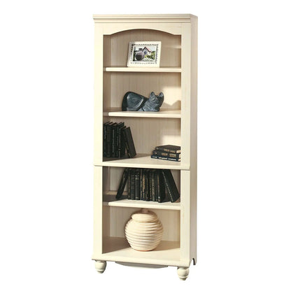Elegant Display Shelf Bookcase with 5 Shelves in Antique White Wood Finish - Tampa Home & Garden Store