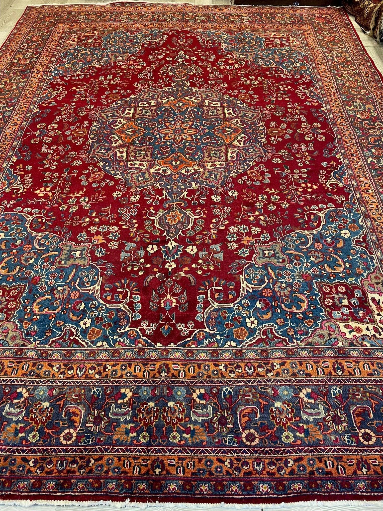 Elegant Hand Knotted Khorasan Area Rug 9’8” x 12’10” - Tampa Home & Garden Store