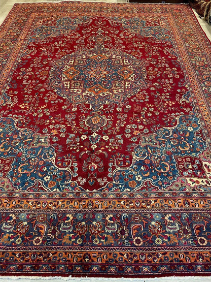Elegant Hand Knotted Khorasan Area Rug 9’8” x 12’10” - Tampa Home & Garden Store