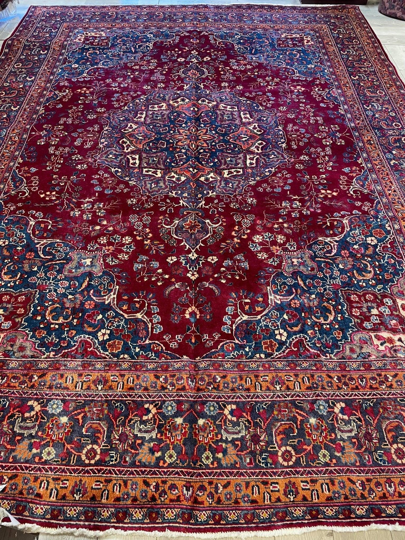 Elegant Hand Knotted Khorasan Area Rug 9’8” x 12’10” - Tampa Home & Garden Store
