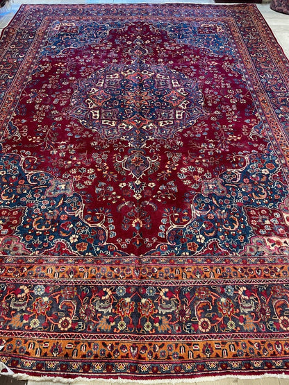 Elegant Hand Knotted Khorasan Area Rug 9’8” x 12’10” - Tampa Home & Garden Store