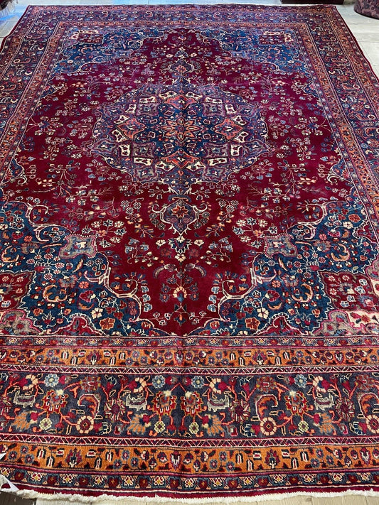 Elegant Hand Knotted Khorasan Area Rug 9’8” x 12’10” - Tampa Home & Garden Store