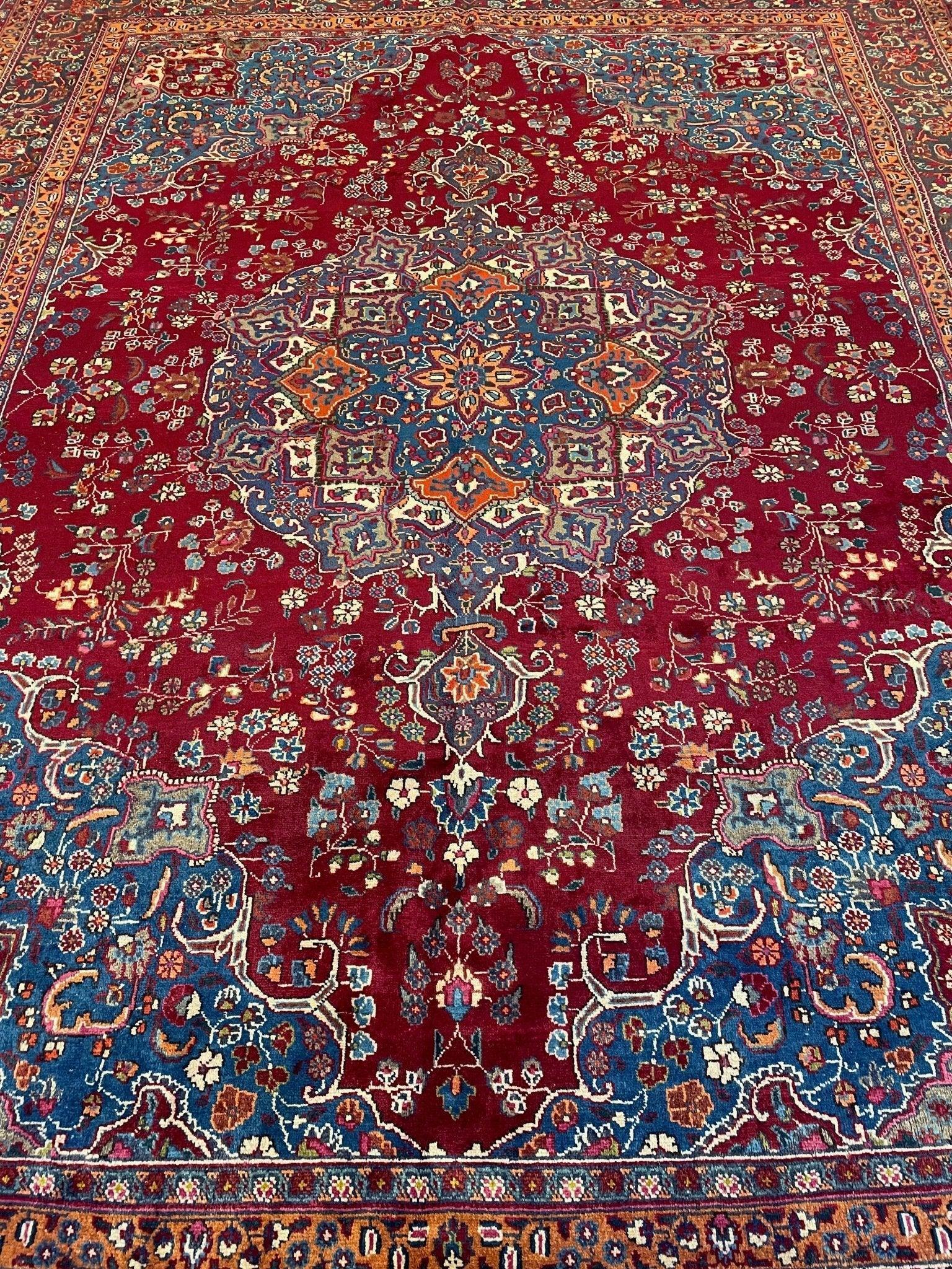 Elegant Hand Knotted Khorasan Area Rug 9’8” x 12’10” - Tampa Home & Garden Store