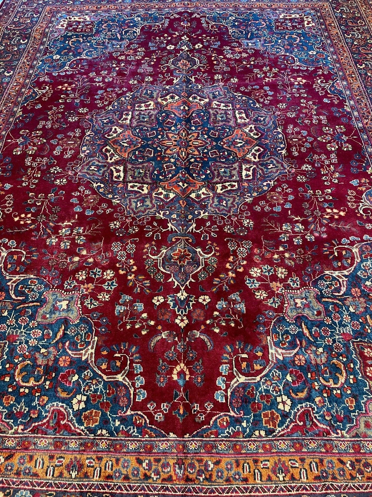 Elegant Hand Knotted Khorasan Area Rug 9’8” x 12’10” - Tampa Home & Garden Store