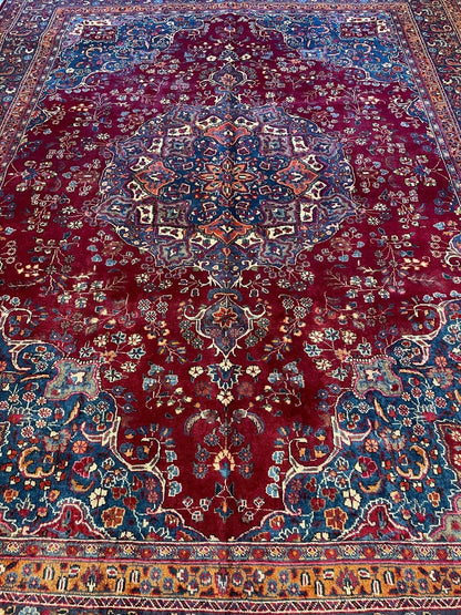 Elegant Hand Knotted Khorasan Area Rug 9’8” x 12’10” - Tampa Home & Garden Store
