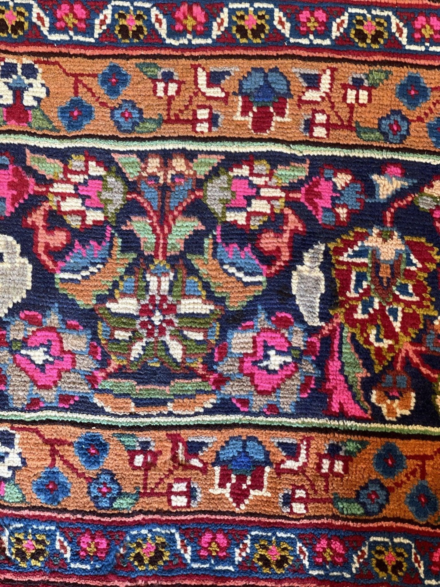 Elegant Mint Vintage 1960's Hand Knotted Veggie Dye Khorasan Area Rug 9’7” x 12’9” - Tampa Home & Garden Store
