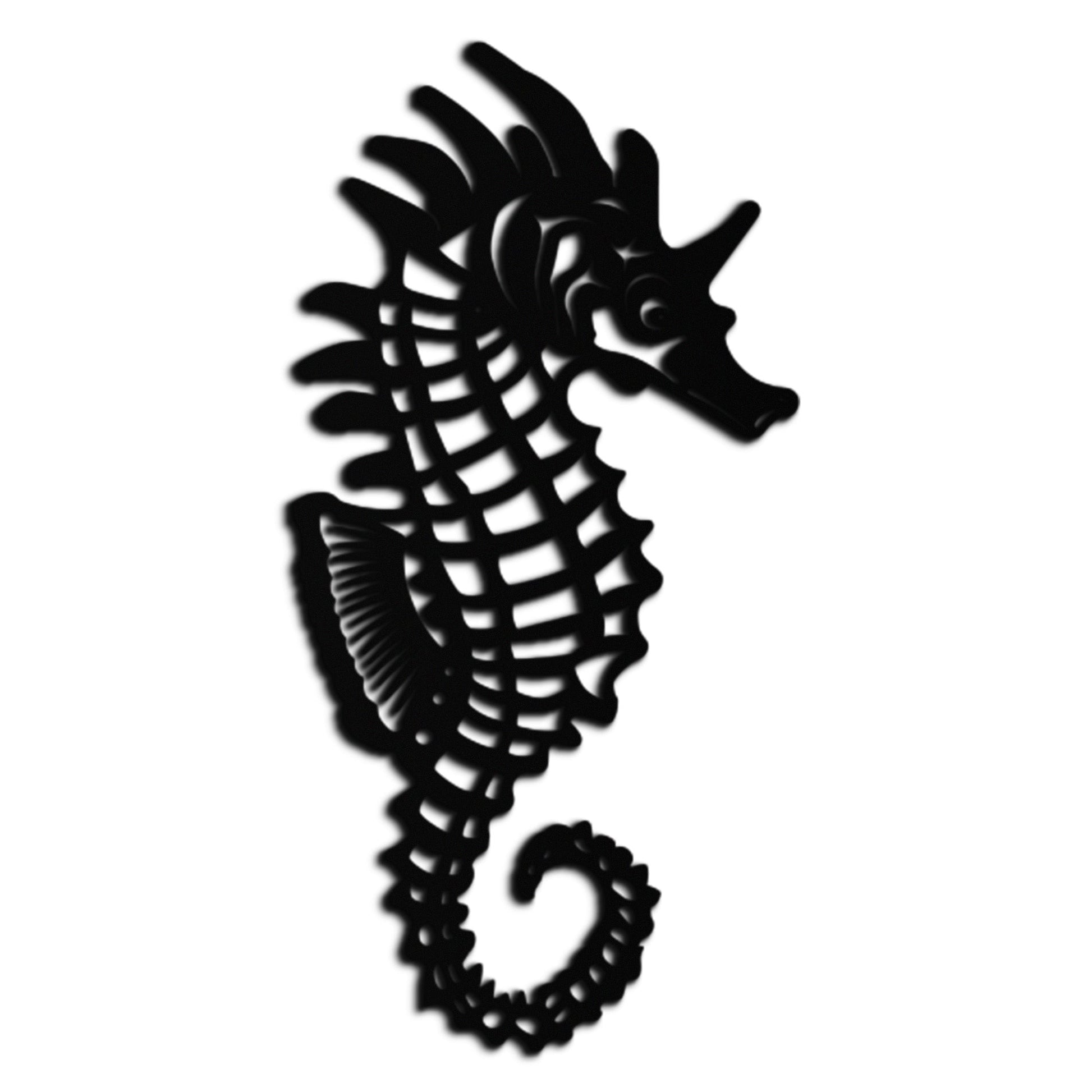 Elegant Seahorse Metal Wall Art - Ocean-Inspired Minimalist Decor - KAF057 - Tampa Home & Garden Store