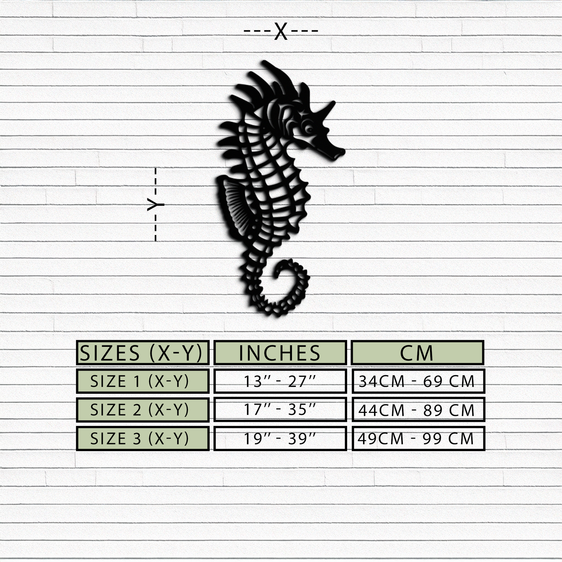 Elegant Seahorse Metal Wall Art - Ocean-Inspired Minimalist Decor - KAF057 - Tampa Home & Garden Store