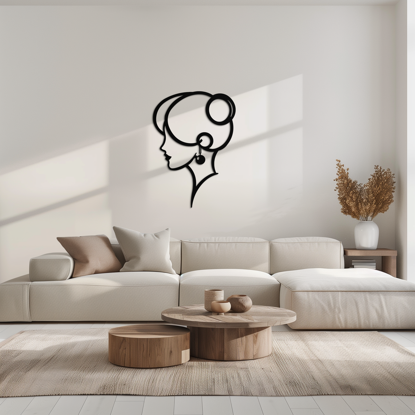 Elegant Woman Silhouette Metal Wall Art – Modern Female Figure Steel Decor- KAF382 - Tampa Home & Garden Store