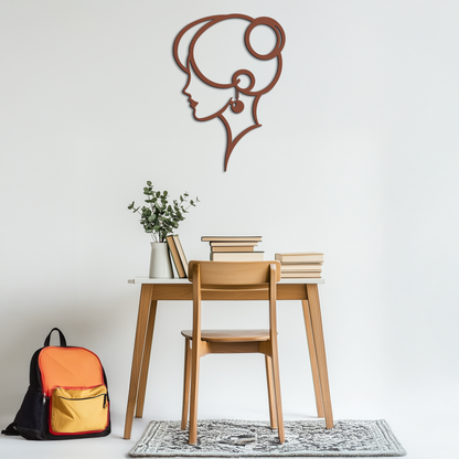 Elegant Woman Silhouette Metal Wall Art – Modern Female Figure Steel Decor- KAF382 - Tampa Home & Garden Store