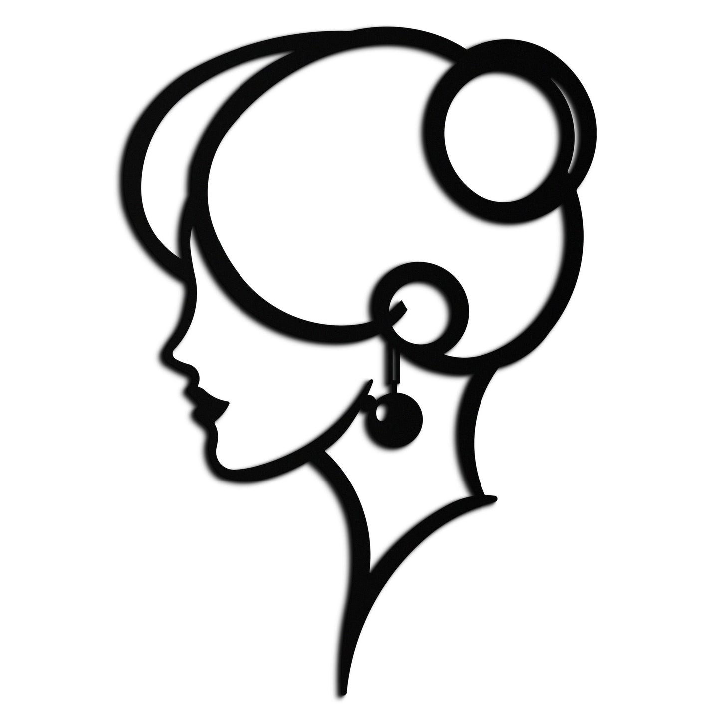 Elegant Woman Silhouette Metal Wall Art – Modern Female Figure Steel Decor- KAF382 - Tampa Home & Garden Store