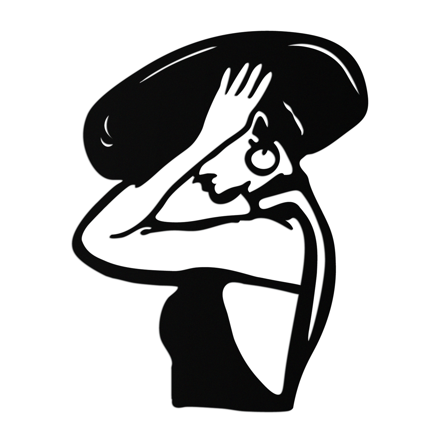 Elegant Woman with Hat Metal Wall Art – Fashion-Inspired Silhouette Décor- KAF651 - Tampa Home & Garden Store