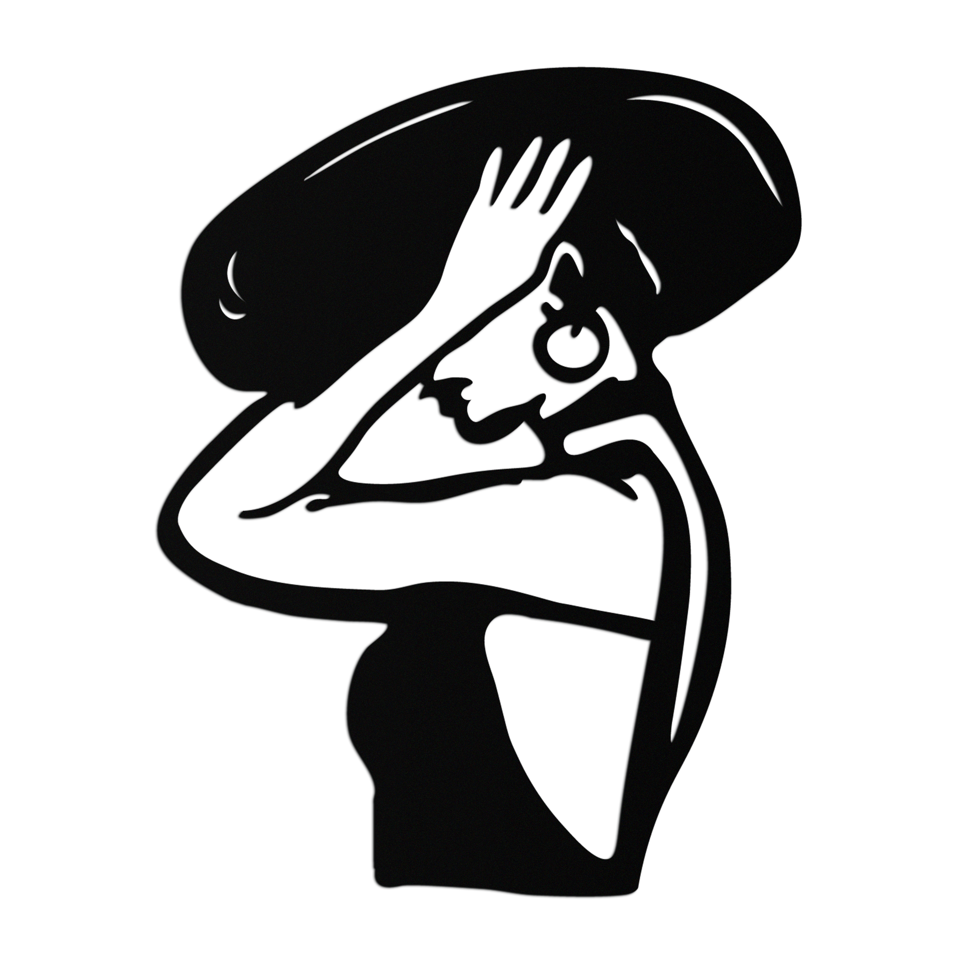 Elegant Woman with Hat Metal Wall Art – Fashion-Inspired Silhouette Décor- KAF651 - Tampa Home & Garden Store