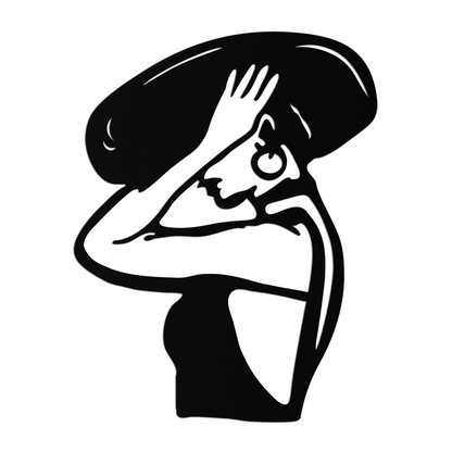 Elegant Woman with Hat Metal Wall Art – Fashion-Inspired Silhouette Décor- KAF651 - Tampa Home & Garden Store