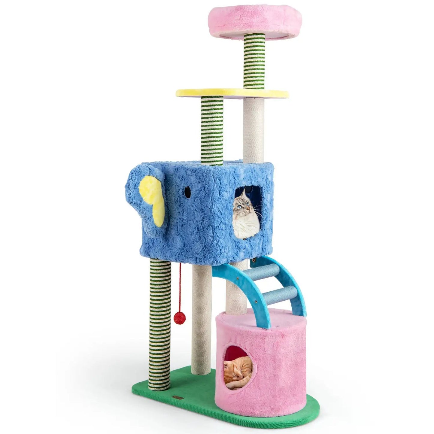 Elephant Themed Cat Tree with Multi Level Condos