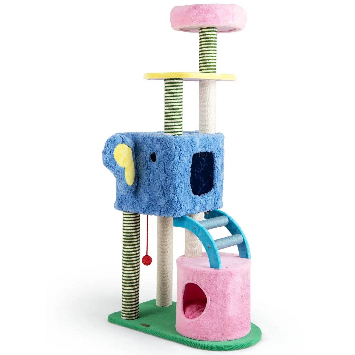 Elephant Themed Cat Tree with Multi Level Condos