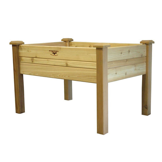 Elevated 2Ft x 4-Ft Cedar Wood Raised Garden Bed Planter Box - Unfinished - Tampa Home & Garden Store