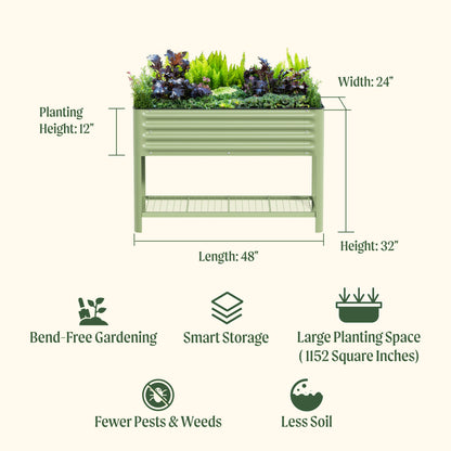 Elevated Garden Bed - V Series 2' x 4' - Tampa Home & Garden Store