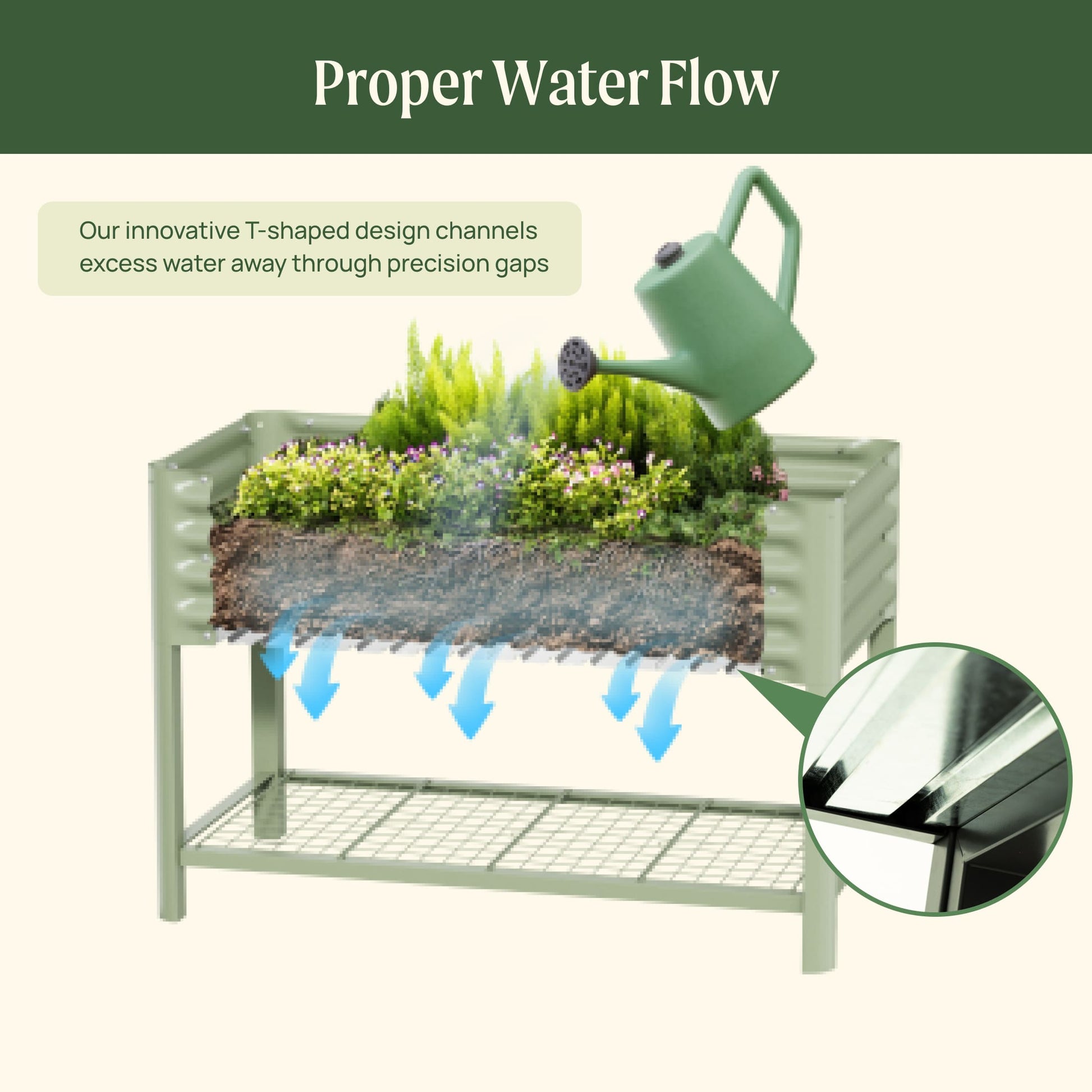 Elevated Garden Bed - V Series 2' x 6' - Tampa Home & Garden Store