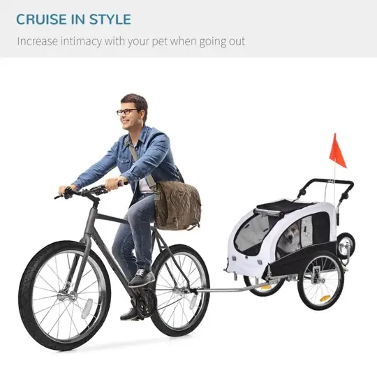 Elite II 2-In-1 Pet Dog Bike Trailer and Stroller - Tampa Home & Garden Store
