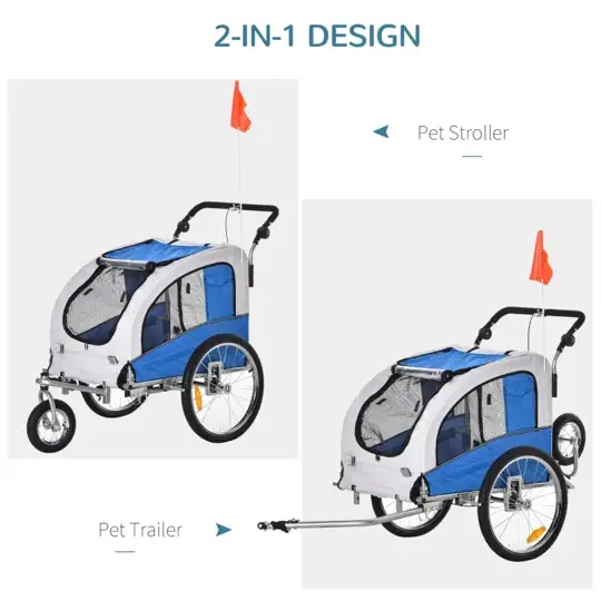 Elite II 2-In-1 Pet Dog Bike Trailer and Stroller - Tampa Home & Garden Store