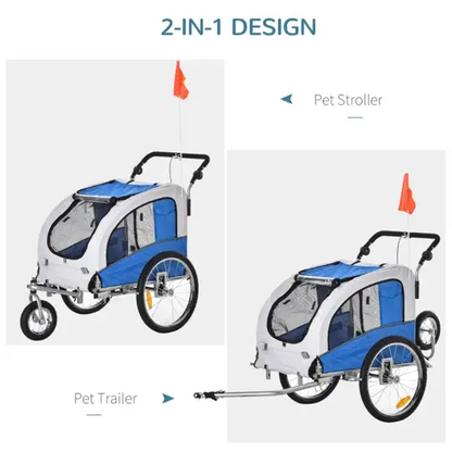 Elite II 2-In-1 Pet Dog Bike Trailer and Stroller - Tampa Home & Garden Store