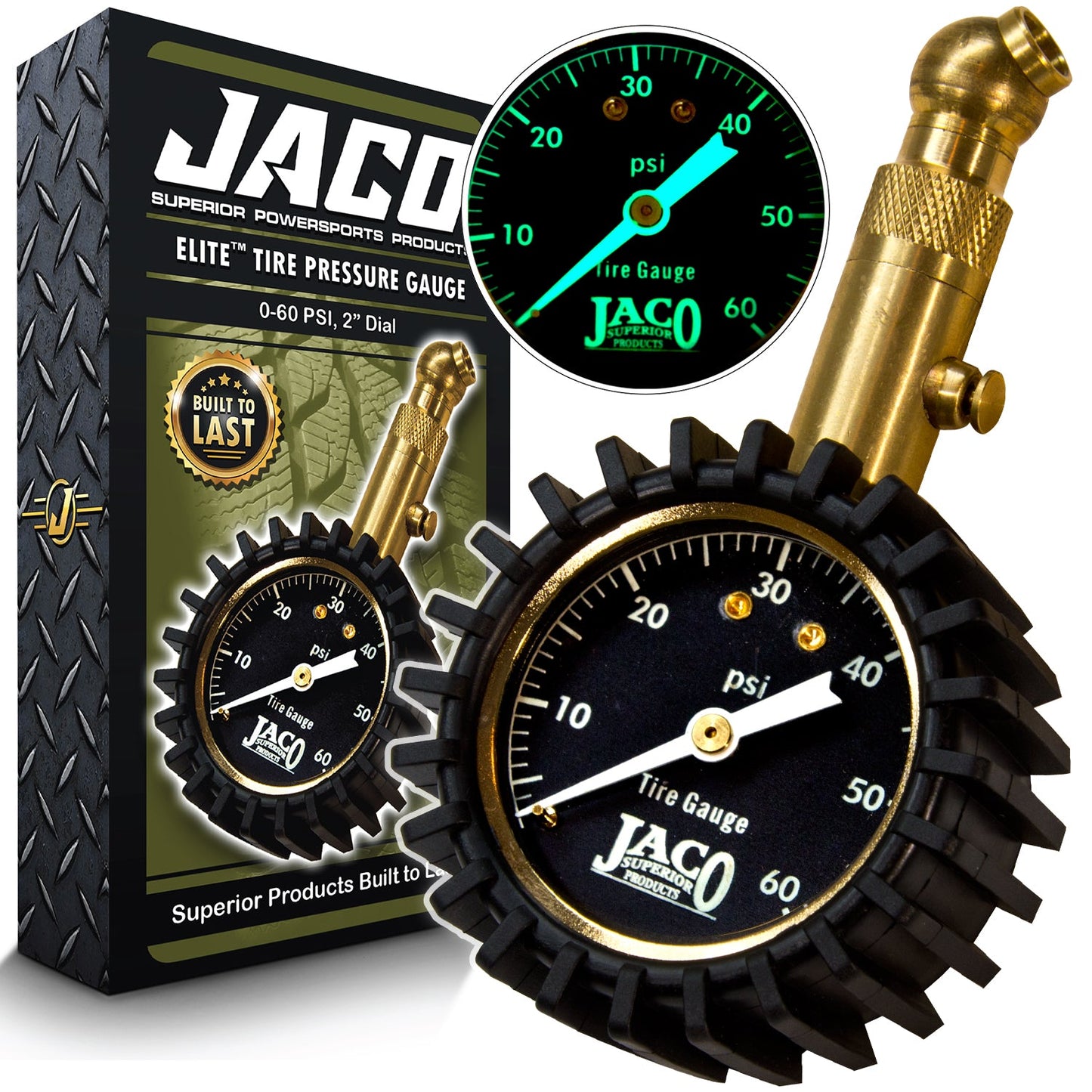 Elite® Tire Pressure Gauge - 60 PSI - Tampa Home & Garden Store